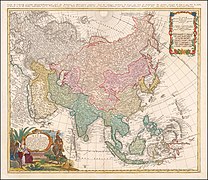 1744 map of Asia by Johann Matthias Hase.jpg