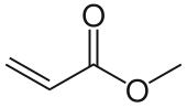 Structuurformule van methylacrylaat