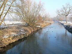 L’Orge, rivière délimitant la frontière ouest de Brétigny-sur-Orge.