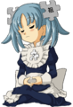 Wikipe-tan pondering the mysteries of Wikipedia. Aum.