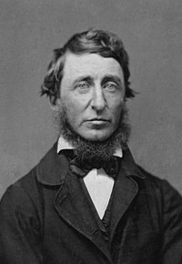 Henry Thoreau'nun siyah beyaz bir resmi