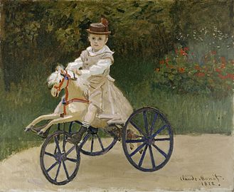 Claude Monet : Jean Monet sur un cheval à bascule 1872