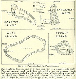 Historische Karte (Nikumaroro = Gardner Island)