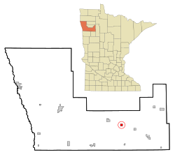 Location of Erskine, Minnesota