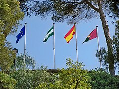 Flags of the Parador Málaga Gibralfaro.jpg