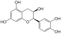 Strukturformel von (−)-Epicatechin (2R,3R)