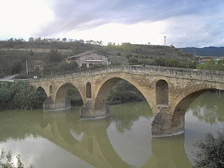 romanesque bridge in puente la reina