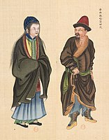 Uyghur people from Hami, in Anxi subprefecture. Huang Qing Zhigong Tu, 1769.[207]