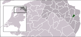 Lokasie van de veurmaolige gemeente Winschoten