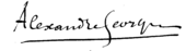 signature d'Alexandre Georges