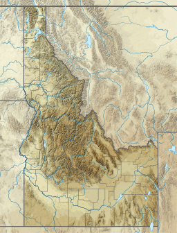 Location of Sawtooth Lake in Idaho, USA.