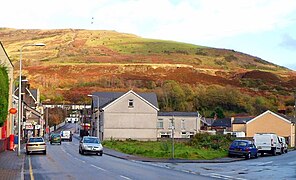 Mynydd yr Eglwys viewed along Church Road, Ton Pentre - geograph.org.uk - 2678941.jpg