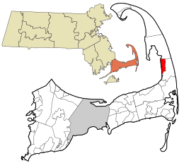 Location in Barnstable County and the state of ماساچوست ایالتی.