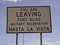 Leaving Fort Bliss