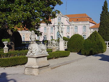 Sfinge rococò senz'ali al Palazzo Nazionale di Queluz.