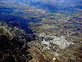 Vue aérienne de Zaghouan et du Djebel Zaghouan