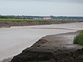 Tidevannsbølge i Petitcodiac-elva i Fundybukta i New Brunswick, Canada.