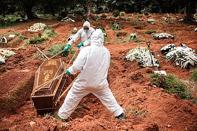 Mort de COVID-19, Vila Alpina, Sao paolo, Brésil.