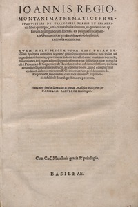 De triangulis planis et sphaericis libri