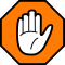 Stop hand orange.svg