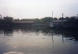 Phra Khanong Canal View from Wat Maha But famous in the legend of Mae Nak.