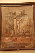 Roman Fresco of Youth, probably Paris, tending sheep and cattle in a sanctuary, 1st C. AD (48452520132).jpg