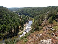 Río Sakmara en el Distrito Zilairsky (Bashkortostán)