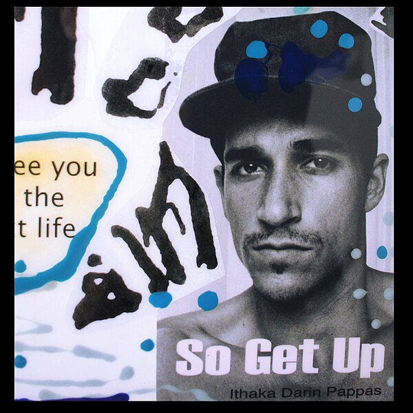 File:"So Get Up 2024" a collage painting by Ithaka Darin Pappas based on his 1992 poem, So Get Up. 03.jpg