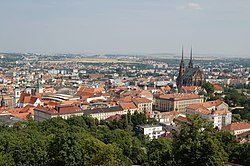 Pogled na Brno z gradu Špilberk