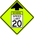 S4-5 School speed limit ahead