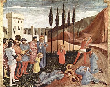 Senkapigo de Sankta Cosmas kaj Damian, Fra Angelico 1348