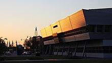 This is a photograph of the University of South Australia's Mawson Lakes campus, around half of which will be sold for housing and commercial development as part of the merger.