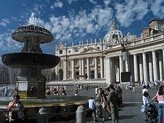 Fountains of St. Peter's Square av Carlo Maderno (1614) og Bernini (1677)