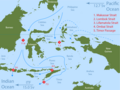 Indonesische Meeresströmung (Indonesian throughflow, ITF). 1 Sv =[5] 106 m³·s−1.