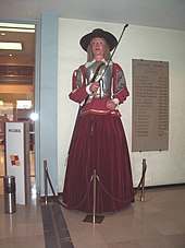 Géant de Lomme Anne Delavaux exposé dans le hall de la mairie