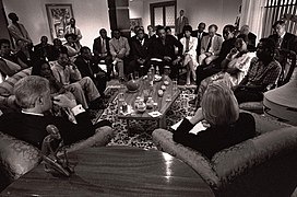 President Bill Clinton and Hillary Rodham Clinton Participate in a Discussion With Genocide Survivors and Future Builders in Kigali, Rwanda.jpg