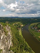 Rathen and the river Elbe