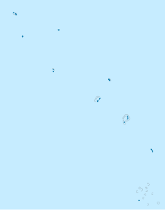 Mapa konturowa Tuvalu, po prawej znajduje się punkt z opisem „Falaoigo”