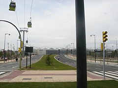 Vista desde la entrada de la Expo de la que sería Avda. Expo 2008.jpg