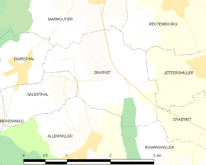 Poziția localității Singrist