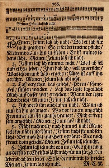 Meinen Jesum laß ich nicht (1693)