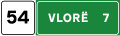 Motorway location marker and distance from the exit shown (horizontal version)