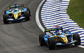 Alonso and Fisichella at the Brazilian GP