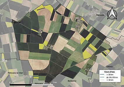 Carte orthophotographique de la commune en 2016.