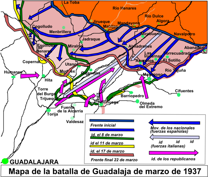 File:Mapa de la batalla de Guadalajara.png