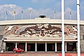 External view of the main entrance to the stadium