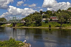 View of Phillipsburg, New Jersey and "Free Bridge" taken from a park across the Delaware River on Rt. 611 in Easton, PA.