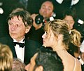 Polanski with his wife Emmanuelle Seigner at the Cannes Film Festival, 1992