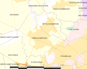 Poziția localității Oberhausbergen