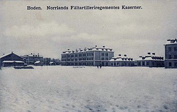 Kasernvakten sedd från kaserngården.